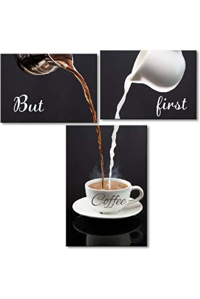 Emoda home Trove ديكور جداري لمقهى إيمودا باينتري آرت للمطبخ - لافتة "لكن القهوة أولاً"