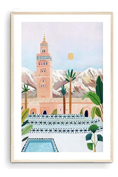 Emoda home Trove طبعة فنية من نيشنكوج مراكش، طبعة فنية من المغرب، ملصق مراكش،...
