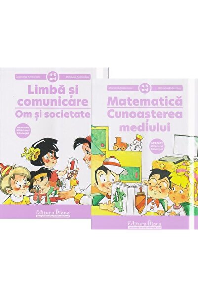 Editura Diana Set doua carti, A4, grupa mijlocie 4-5 ani - Limba