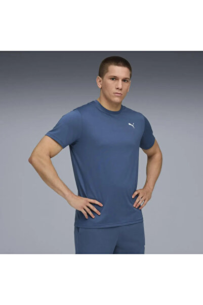 Puma M TAD ESS SOLID CAT TEE LC Синя чоловіча футболка