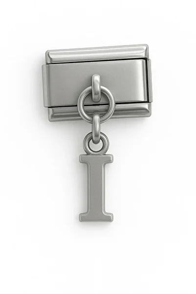 Takı Dükkanı Italian Dangle Letter Stainless Steel Bracelet Charm Scb64