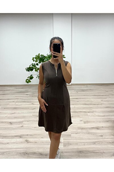 VAZIRADK Comfortable Dress with Sleeveless and Zipper Detail