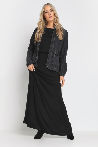 Stil Diva Plus Size Lycra Long Skirt with Pockets 194938