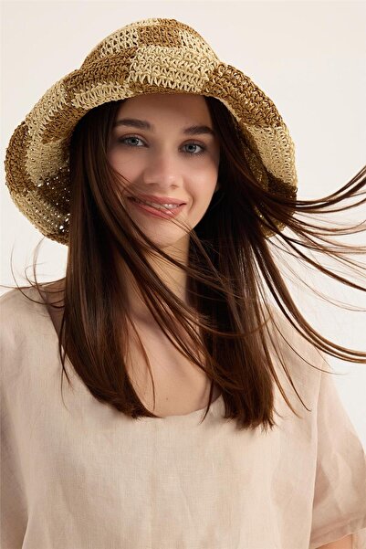 HomeStore Paper İri Örgülü Renk Şapka