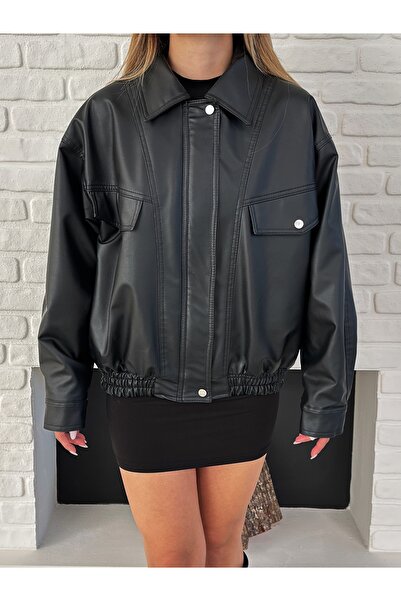 Ekim Store Jachetă bomber din piele vintage premium