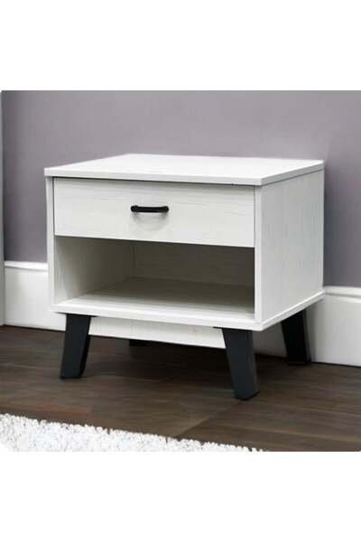 VALUES Commodine Wood Drawer with Shelf in White 43x48 cm