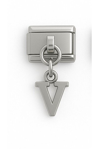 Takı Dükkanı Italian Dangle Letter Stainless Steel Bracelet Charm Scb64