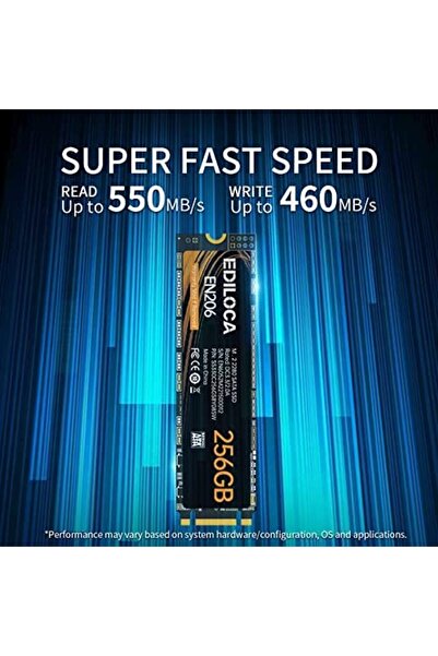 Generic Ediloca EN206 256GB 3D NAND TLC M.2 SSD, M.2 2280 SATA III 6Gb/s SSD Internal Hard Drive, Read/Write