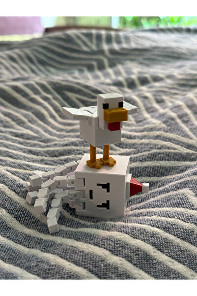 FigürDizayn Minecraft Tavuk Hareketli Kanatlı Eklemli Figür