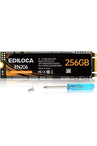 Generic Ediloca EN206 256GB 3D NAND TLC M.2 SSD, M.2 2280 SATA III 6Gb/s SSD Internal Hard Drive, Read/Write