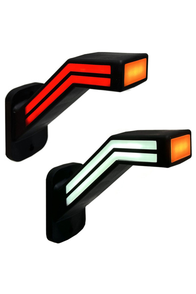 OEM Set de lumini de gabarit, LED, Semnalizare dinamică, Design modern, 3 funcții, Tip claxon, 12-24V, Universal