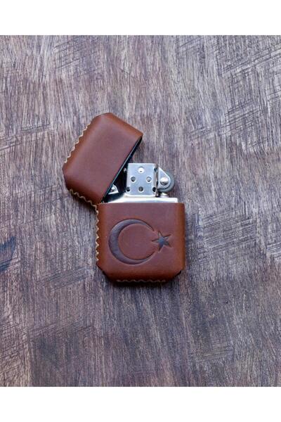 CACTUS Kişiye özel Hakiki deri Kaplama Çakmak Benzinli Çakmak - İsim Baskılı El