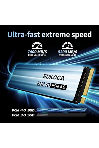 Generic Ediloca EN870 SSD 1TB PCIe Gen4, Up to 7450MB/s, 3D TLC NAND Flash