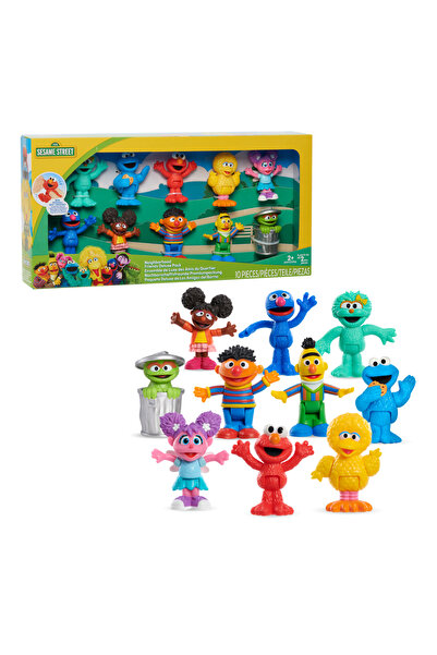 Sesame Street Neighborhood Friends Deluxe Pack, 3-Inch Poseable Action Figure...
