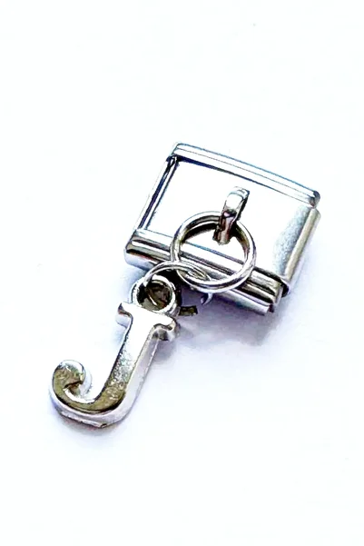 Takı Dükkanı Italian Dangle Letter Stainless Steel Bracelet Charm Scb64