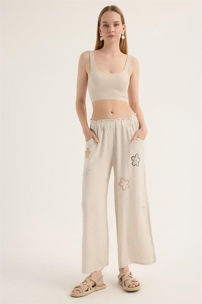 HomeStore Παντελόνι από λινό