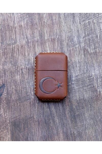 CACTUS Kişiye özel Hakiki deri Kaplama Çakmak Benzinli Çakmak - İsim Baskılı El