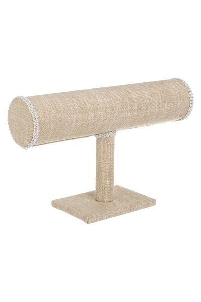 OEM Jewelry Organizer Stand, Wooden Base, Vintage Design, 23x7x14.5cm