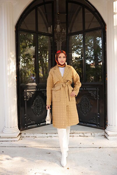 Bwest Trench dublu cu guler, buzunare, cu șireturi la talie - (38-46) - 71211...