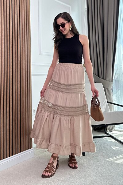 Butik Modana Güpür Detay Etek