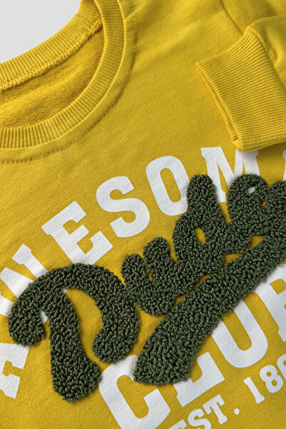 HK HOPKİDS Boy's Süzene Embroidered Two Thread Seasonal Bottom Top Set