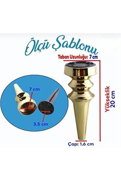 OLİVA Gold Altın 20 Cm Mobilya Kanepe Koltuk Tv Ünitesi Konsol Yükseltme Yüks...