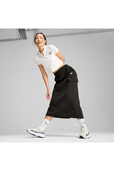 Puma Womens DOWNTOWN Cargo Midi Skirt - Black