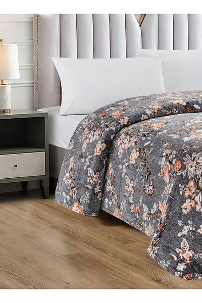 Moon Double Size Floral Throw Blanket All Season Flannel Blanket For Couch Bed And Sofa 200X220 cm G95