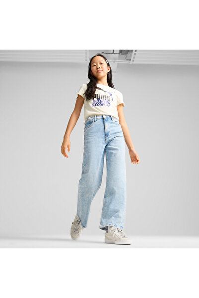 Puma Youth Girls Graphic Tee - White