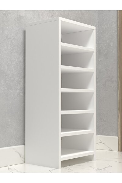 Kenzlife Kapaklı Ayakkabılık Bosnevi Mat Beyaz Suntalam 095*040*30 Oniki Çift Ayakkabı Kapasitesi Arkalıksız