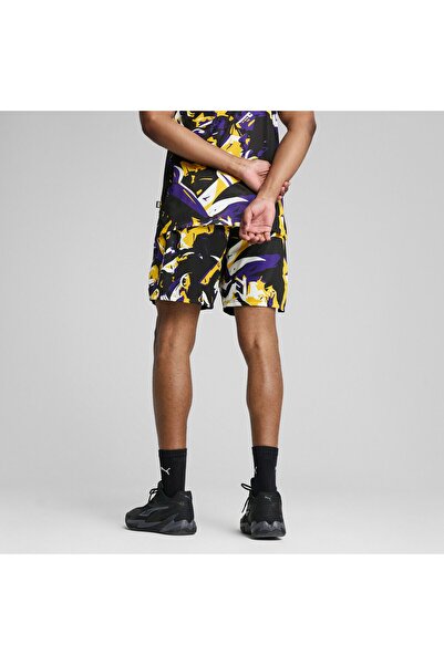 Puma Mens Rival Rage All-Over Print Shorts - Purple
