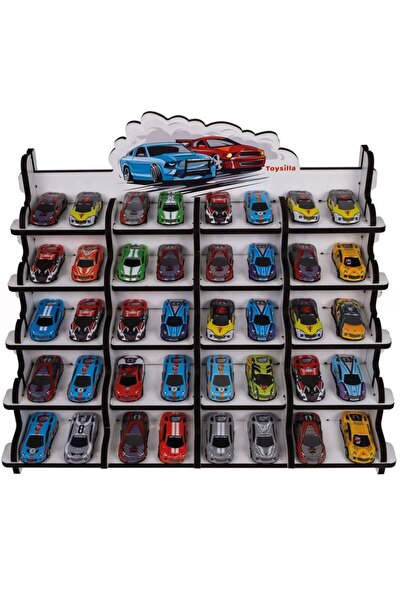 Toysilla Wooden Toy Car Display Stand 20 Eyes - T3029
