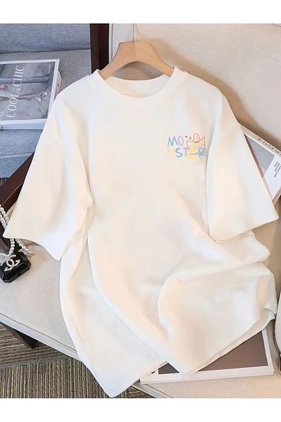 JANSO GROUP - Mo Printed Cotton Oversize T-Shirt Large Size