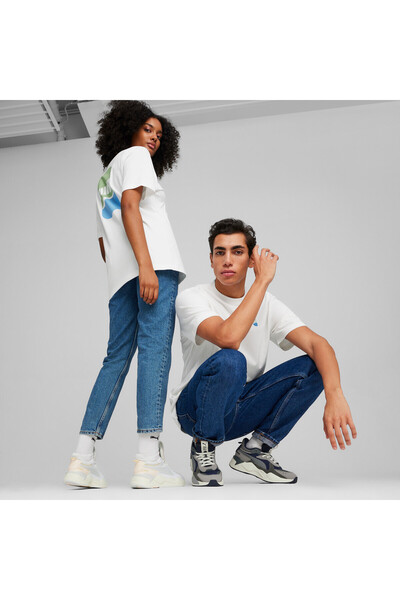 Puma Mens DOWNTOWN 180 Logo Tee - White