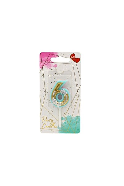 Gift Design Lumânare de ziua de naștere pentru tort, Giftdesign, numărul 6, c...