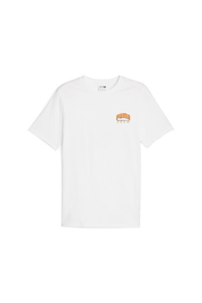 Puma Mens SPORTSTYLE CREW Graphic Tee - White