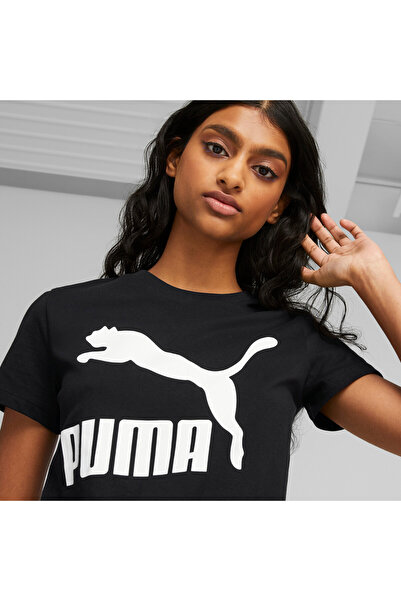 Puma Womens Classics Logo Tee - Black