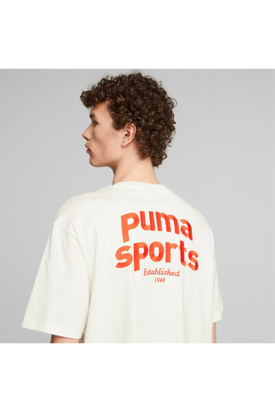Puma Mens Team Graphic Tee - White