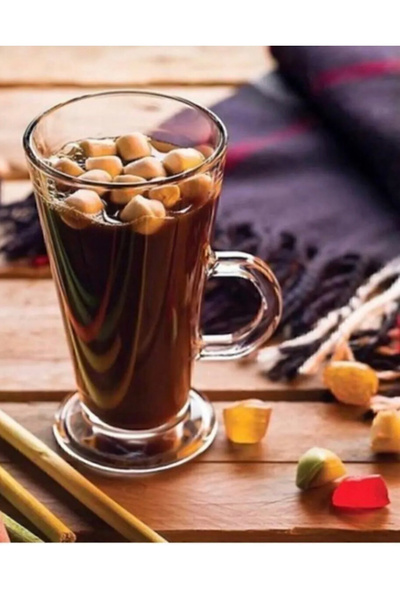 İPEKYOLU PAZRLAMA Pasabahce 12 Li Latte Glass with Handle