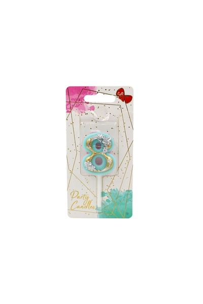Gift Design Κερί γενεθλίων για τούρτα, Giftdesign, αριθμός 8, Συλλογή λουλουδ...