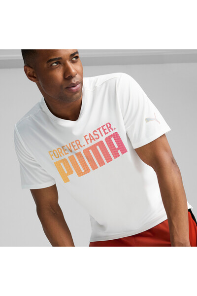 Puma Mens RUN FAV "Forever. Faster." Tee - White