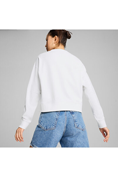 Puma Womens SQUAD Crewneck Sweatshirt - White