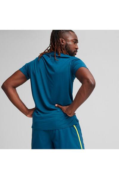 Puma Mens RUN CLOUDSPUN SHORT SLEEVE RUNNING TEE - Blue