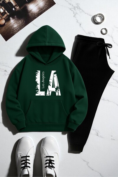 uyguntarz Unisex Los Angeles Printed Tracksuit Set