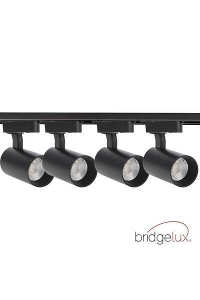 LDM Kit de 4 spoturi LED CCT Berna 12W pe șină monofazată 1 metru, negru