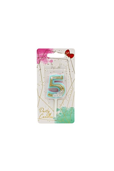 Gift Design Lumânare de ziua de naștere pentru tort, Giftdesign, numărul 5, c...