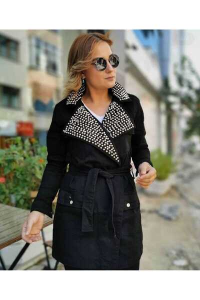 Kısmetin Butiği Women's Jeans Staple Drop Detailed Stone Figure Make up the D...