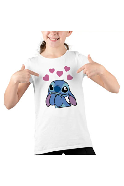 OEM Tricou Copii Fete Stich I Love You