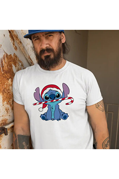 OEM Tricou Barbati Stitch Mos Craciun