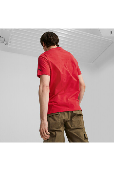 Puma Mens Scuderia Ferrari Race Big Shield Motorsport Tee - Red